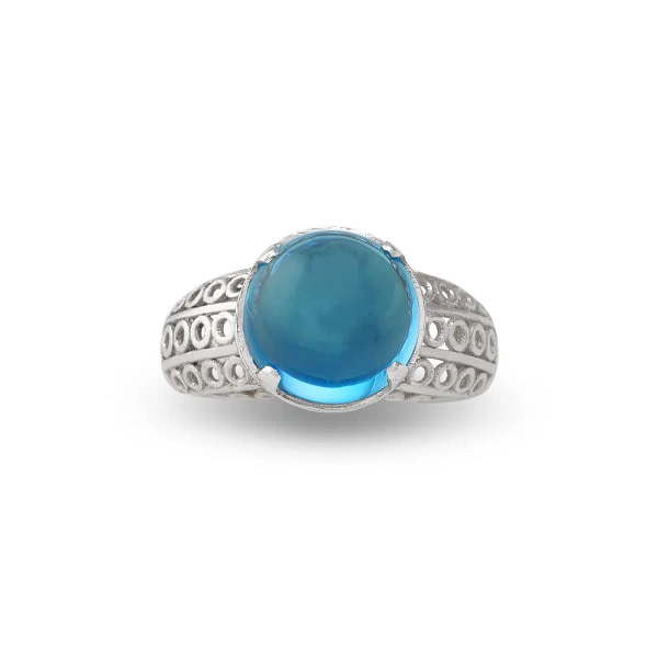 Pietra azzurra anello artigianale umbria