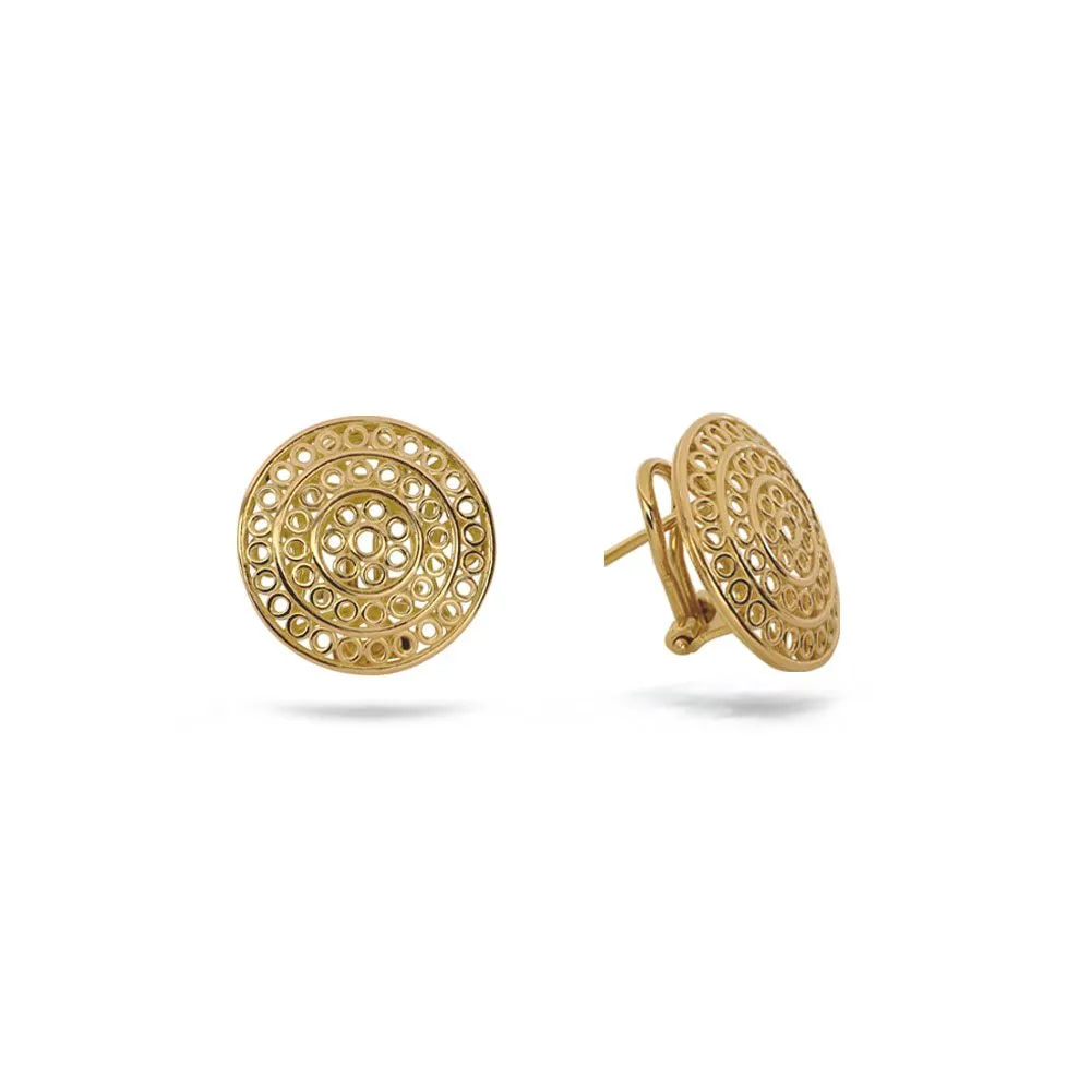 Classic Gold Round Shape Earrings